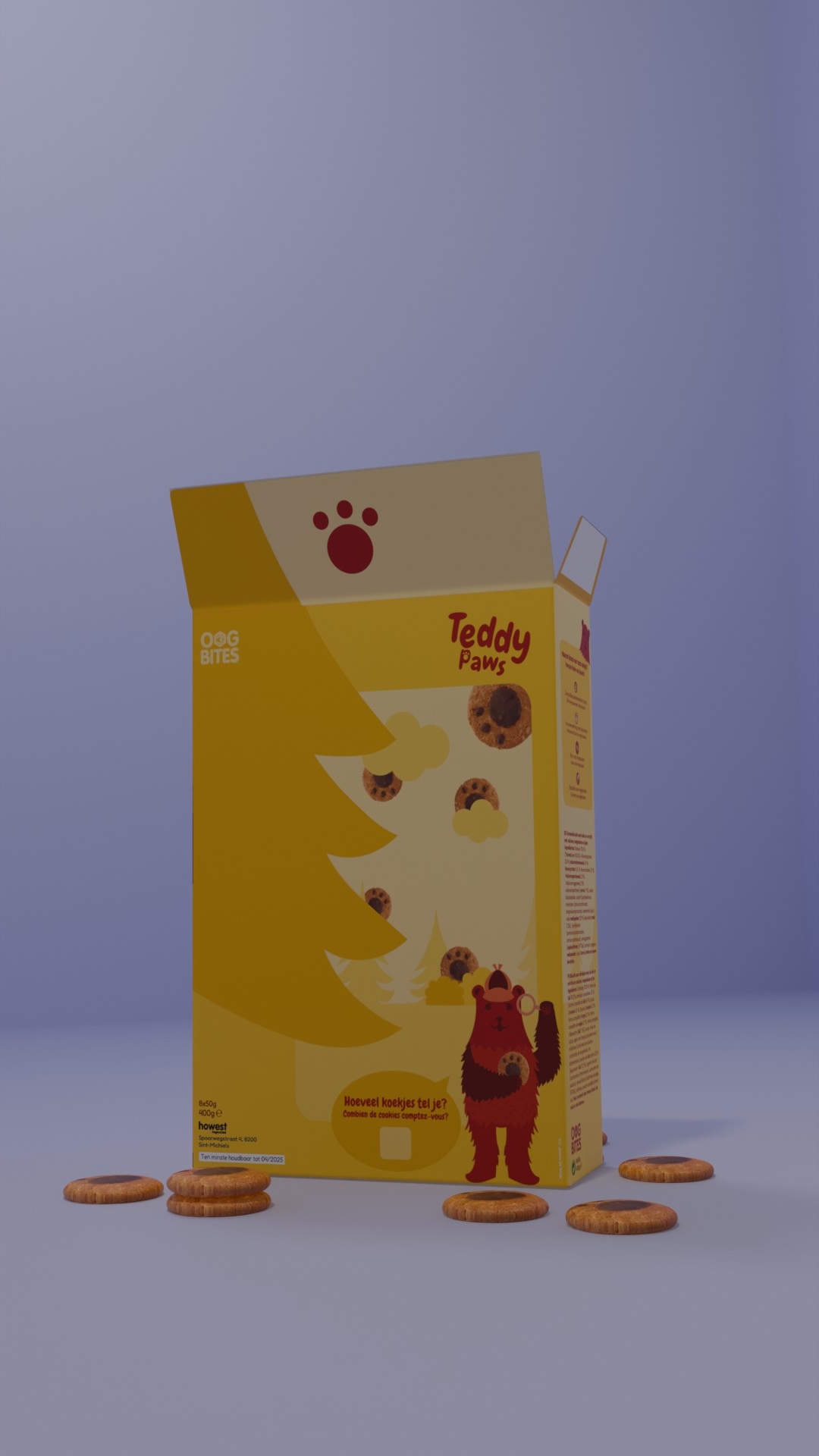 Backside of the cookie box